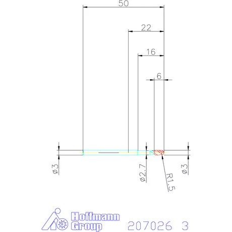 Garant VHM teljes rádiuszmaró 3 mm