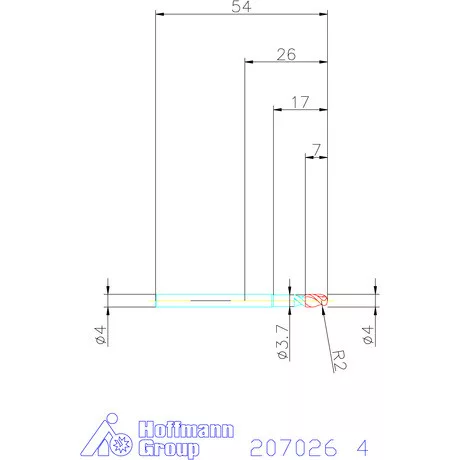 Garant VHM teljes rádiuszmaró 4 mm