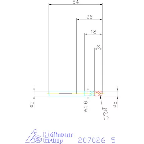Garant VHM teljes rádiuszmaró 5 mm