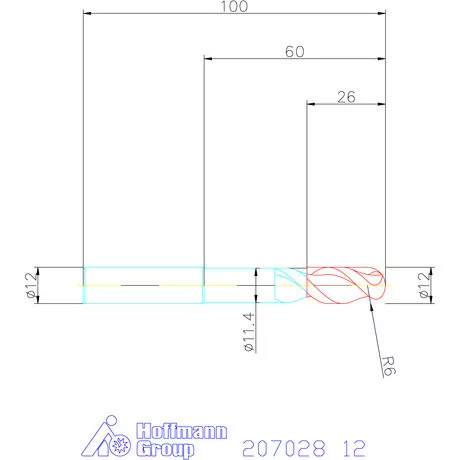 Garant VHM teljes rádiuszmaró 12 mm