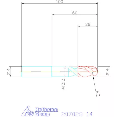 Garant VHM teljes rádiuszmaró 14 mm