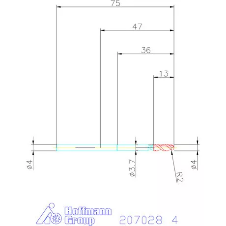 Garant VHM teljes rádiuszmaró 4 mm