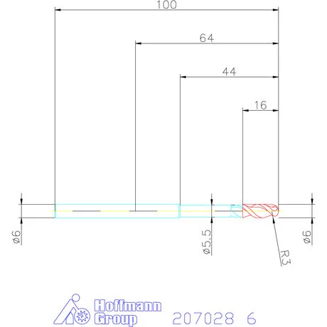 Garant VHM teljes rádiuszmaró 6 mm