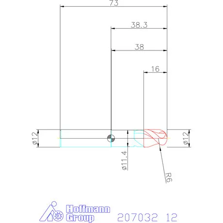 Garant Tömör keményfém teljes rádiuszmaró 12 mm