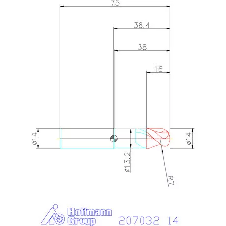 Garant Tömör keményfém teljes rádiuszmaró 14 mm