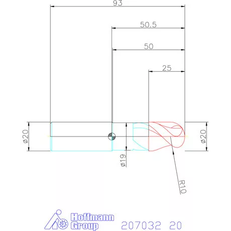 Garant Tömör keményfém teljes rádiuszmaró 20 mm