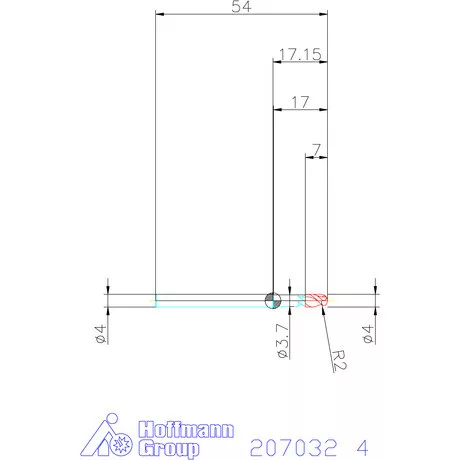 Garant Tömör keményfém teljes rádiuszmaró 4 mm