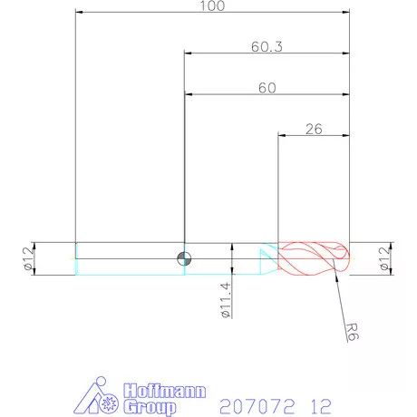 Garant VHM teljes rádiuszmaró 12 mm
