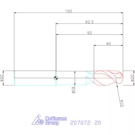 Garant VHM teljes rádiuszmaró 20 mm