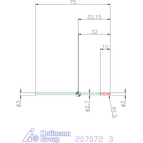 Garant VHM teljes rádiuszmaró 3 mm