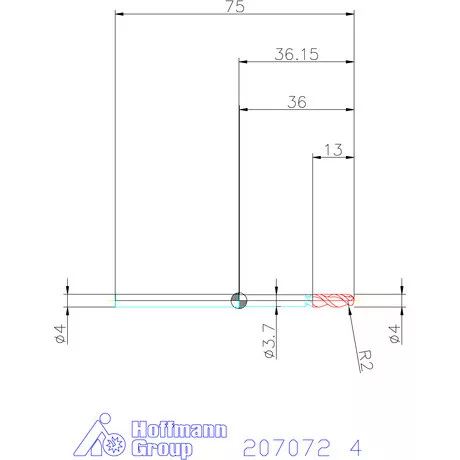 Garant VHM teljes rádiuszmaró 4 mm