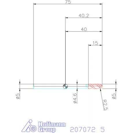 Garant VHM teljes rádiuszmaró 5 mm