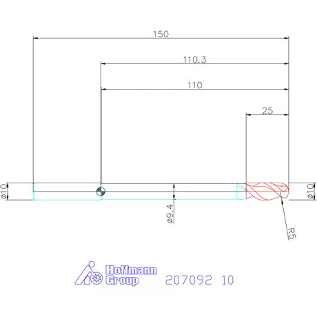 Garant VHM teljes rádiuszmaró 10 mm