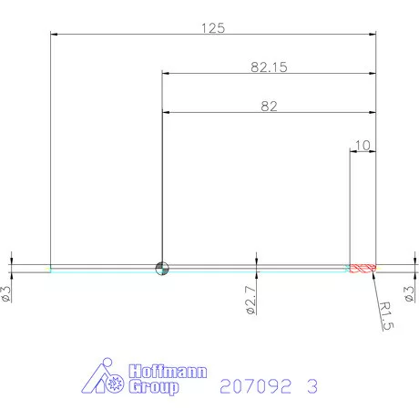 Garant VHM teljes rádiuszmaró 3 mm