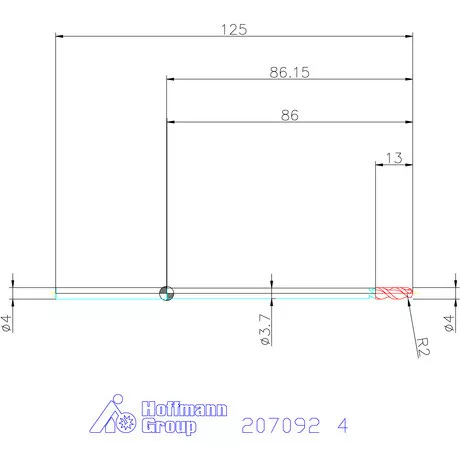Garant VHM teljes rádiuszmaró 4 mm