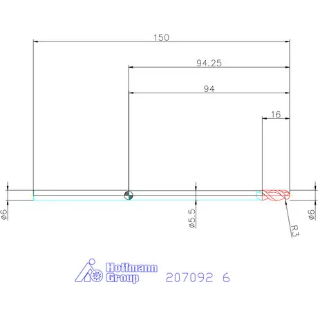 Garant VHM teljes rádiuszmaró 6 mm