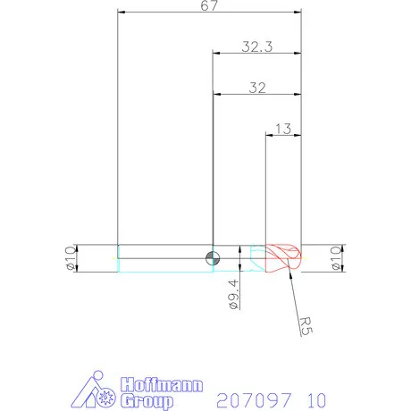 Garant VHM nagy pontosságú teljes rádiuszmaró 10 mm