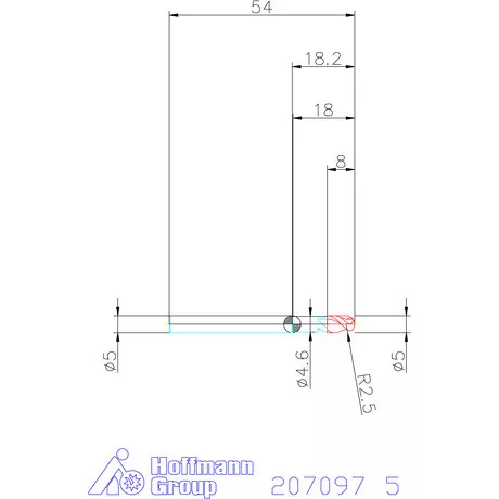Garant VHM nagy pontosságú teljes rádiuszmaró 5 mm