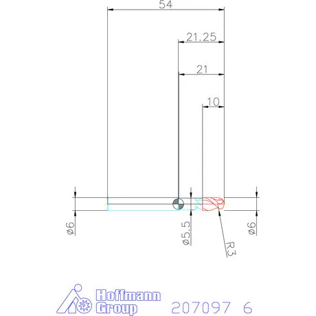 Garant VHM nagy pontosságú teljes rádiuszmaró 6 mm