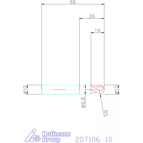 Garant VHM teljes rádiuszmaró 10 mm