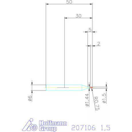 Garant VHM teljes rádiuszmaró 1,5 mm