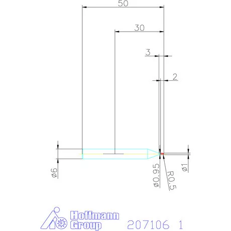 Garant VHM teljes rádiuszmaró 1 mm