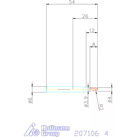Garant VHM teljes rádiuszmaró 4 mm