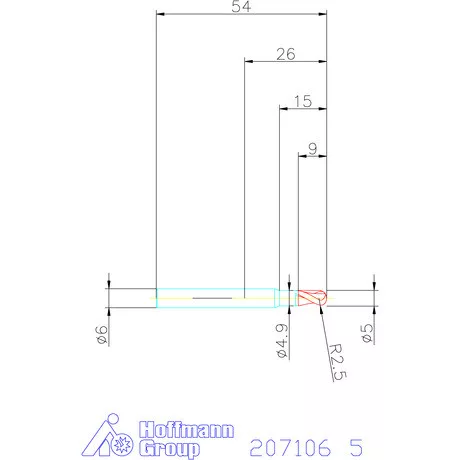 Garant VHM teljes rádiuszmaró 5 mm