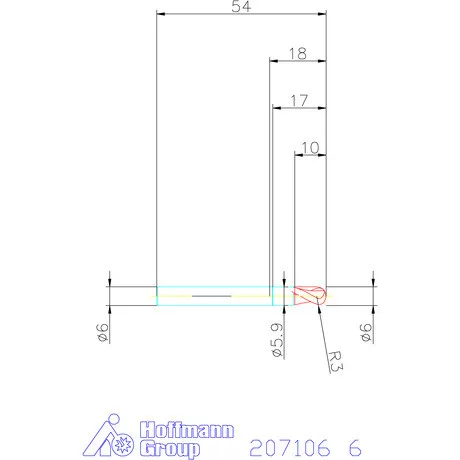 Garant VHM teljes rádiuszmaró 6 mm