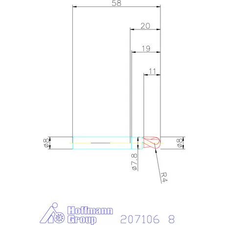 Garant VHM teljes rádiuszmaró 8 mm