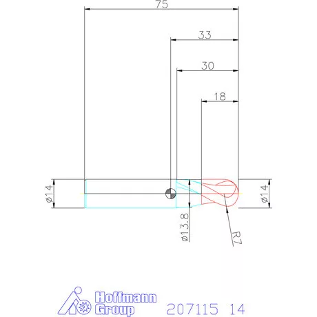 Garant VHM teljes rádiuszmaró 14 mm