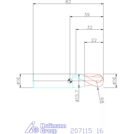 Garant VHM teljes rádiuszmaró 16 mm