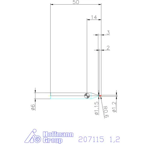 Garant VHM teljes rádiuszmaró 1,2 mm