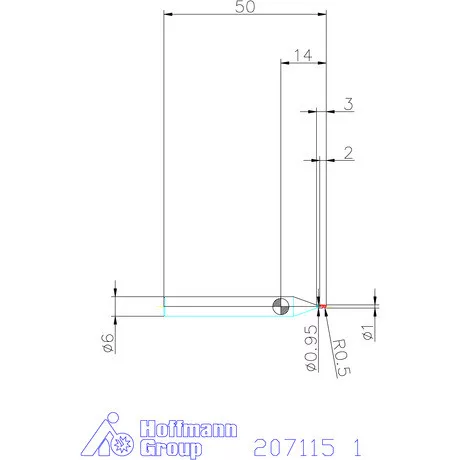 Garant VHM teljes rádiuszmaró 1 mm