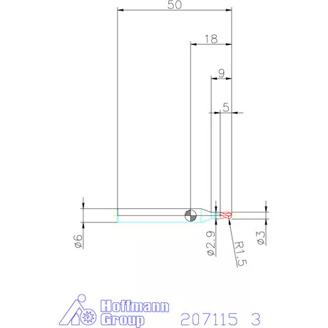 Garant VHM teljes rádiuszmaró 3 mm