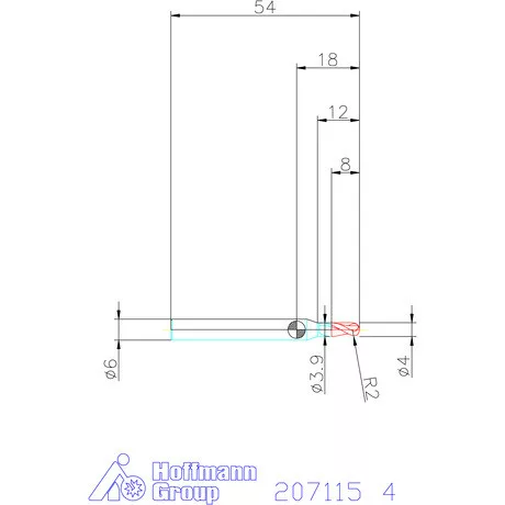 Garant VHM teljes rádiuszmaró 4 mm