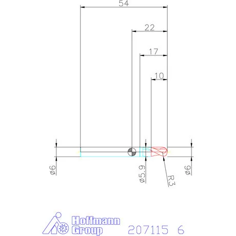 Garant VHM teljes rádiuszmaró 6 mm