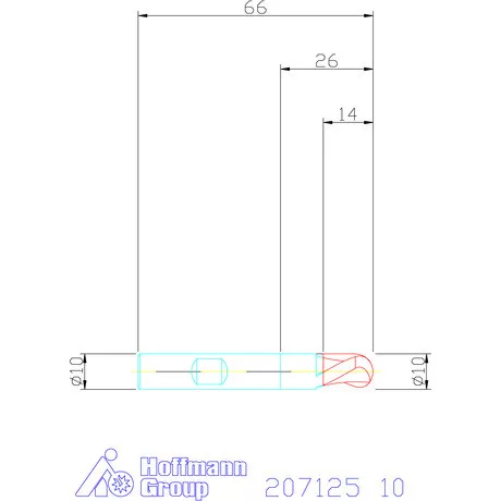 Holex VHM teljes rádiuszmaró 10 mm