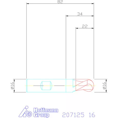 Holex VHM teljes rádiuszmaró 16 mm