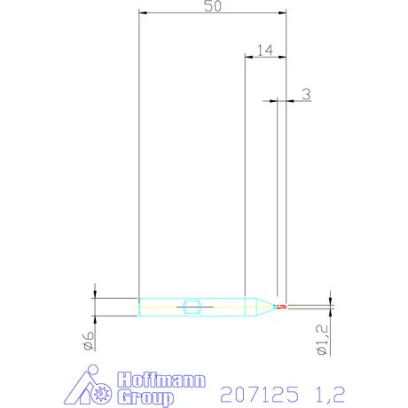 Holex VHM teljes rádiuszmaró 1,2 mm