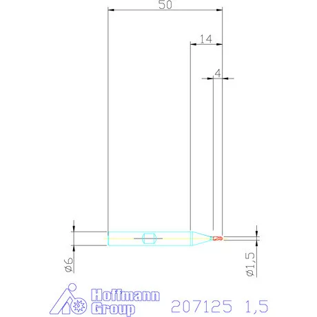 Holex VHM teljes rádiuszmaró 1,5 mm