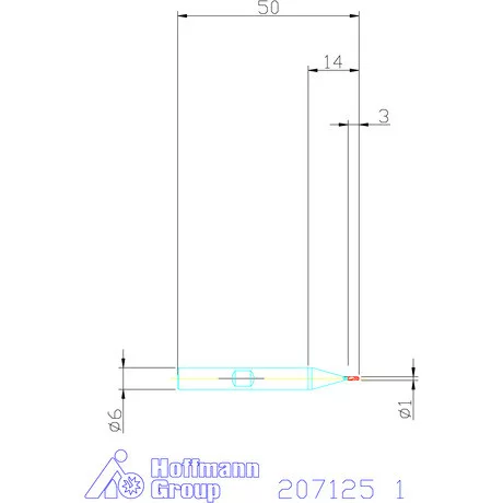 Holex VHM teljes rádiuszmaró 1 mm