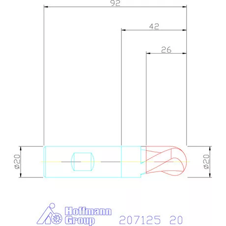 Holex VHM teljes rádiuszmaró 20 mm