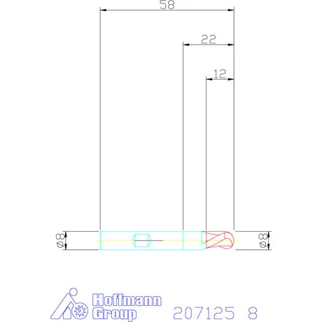 Holex VHM teljes rádiuszmaró 8 mm