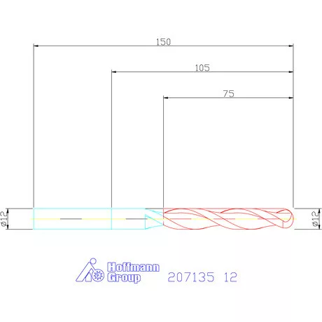 Garant VHM teljes rádiuszmaró 12 mm