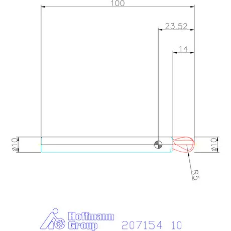 Holex VHM teljes rádiuszmaró 10 mm