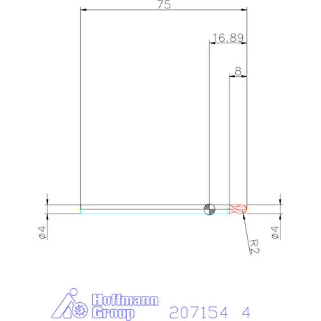Holex VHM teljes rádiuszmaró 4 mm