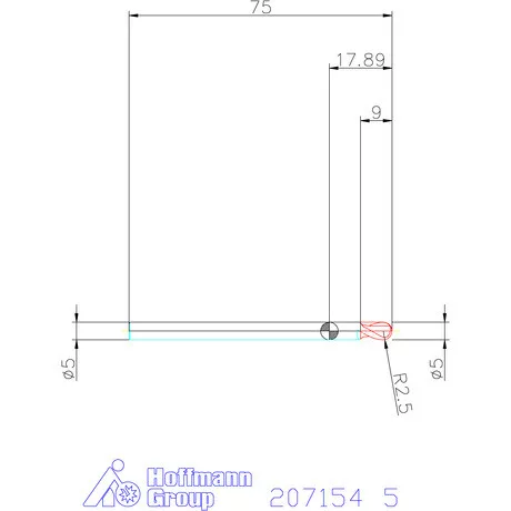Holex VHM teljes rádiuszmaró 5 mm