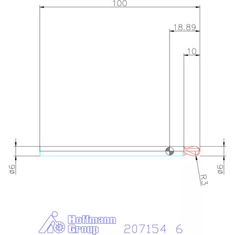 Holex VHM teljes rádiuszmaró 6 mm