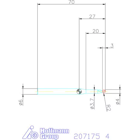 Garant VHM gömbvégű maró 220° 4 mm